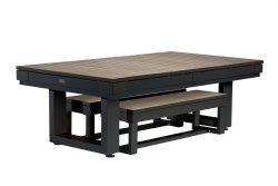 8 foot Lanai Pool Table in Obsidian Black by American Heritage Billiards<br>FREE SHIPPING - JULY 4th SALE