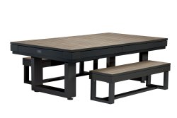 8 foot Lanai Pool Table in Obsidian Black by American Heritage Billiards<br>FREE SHIPPING - JULY 4th SALE