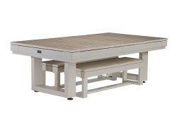 8 foot Lanai Pool Table in Oyster Grey by American Heritage Billiards<br>FREE SHIPPING - JULY 4th SALE