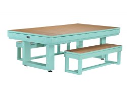 8 foot Lanai Pool Table in Seafoam Teal by American Heritage Billiards<br>FREE SHIPPING - JULY 4th SALE