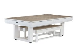 8 foot Lanai Pool Table in Pearl White by American Heritage Billiards<br>FREE SHIPPING - JULY 4th SALE
