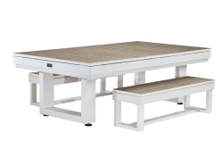 8 foot Lanai Pool Table in Pearl White by American Heritage Billiards<br>FREE SHIPPING - JULY 4th SALE