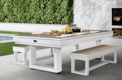 8 foot Lanai Pool Table in Pearl White by American Heritage Billiards<br>FREE SHIPPING - JULY 4th SALE