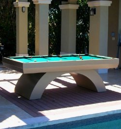 The Arcobelano Contemporary Indoor / Outdoor All Weather Pool Table by Gameroom Concepts