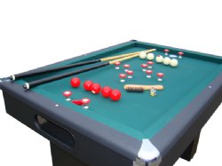 "The Basic" Slate Bumper Pool Table in Black by Berner Billiards<br>FREE SHIPPING - ON SALE