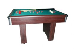 "The Basic" Slate Bumper Pool Table in Walnut by Berner Billiards<br>FREE SHIPPING - ON SALE