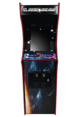 Full Size Classic Arcade Video Game Machine - 516 Games - Upright in Retro Space Cabinet Style<BR>FREE SHIPPING