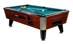 Coin Operated Pool Table by Great American - Eagle, Legacy, Monarch & Neon models available in 6', 6.5', 7', 8' & 9'