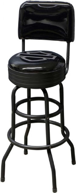 H-D® Open Bar & Shield Bar Stool with Backrest - Harley-Davidson®