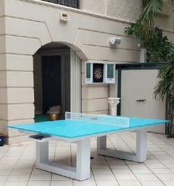 The Lupo Contemporary Indoor / Outdoor All Weather Ping Pong Table by Gameroom Concepts