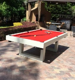 The Lupo Contemporary Indoor / Outdoor All Weather Pool Table by Gameroom Concepts