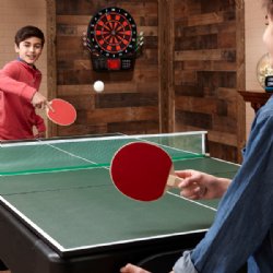 Pockey 3 in 1 Pool, Air Hockey & Ping Pong Table with Red Cloth by FatCat <BR>FREE SHIPPING