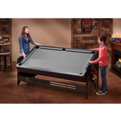 Pockey 3 in 1 Pool, Air Hockey & Ping Pong Table with Gray Cloth by FatCat <BR>FREE SHIPPING