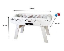 René Pierre Onyx Foosball Table in White Matte<br>FREE SHIPPING - OUT OF STOCK