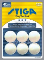 STIGA 3-Star Table Tennis Balls 6 Pack  / Ping Pong Balls in White<BR>FREE SHIPPING