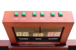 2-Player Electronic Score Board available in Oak, Cherry or Mahogany by Berner Billiards<br>FREE SHIPPING