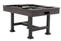 "The Urban" 3 in 1 - Rectangular SLATE Bumper Pool, Card & Dining Table in Midnight Black by Berner Billiards<BR>FREE SHIPPING