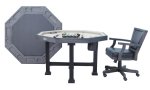 3 in 1 Table - Octagon 54" Urban Bumper Pool with SLATE bed in Midnight<br>FREE SHIPPING
