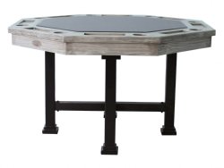 3 in 1 Table - Octagon 48" Urban Bumper Pool with SLATE bed in Silver Mist<br>FREE SHIPPING