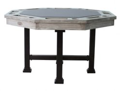 3 in 1 Table - Octagon 54" Urban Bumper Pool with SLATE bed in Silver Mist<br>FREE SHIPPING - ON SALE