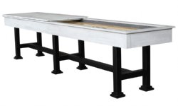 The Urban Shuffleboard Table in White with optional Top - available in 9, 12, 14 or 16 foot by Berner Billiards <BR>FREE SHIPPING