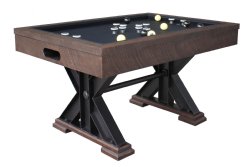 "The Weathered" 3 in 1 - Rectangular SLATE Bumper Pool, Card & Dining Table in Black Oak by Berner Billiards<BR>FREE SHIPPING