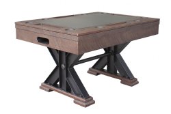 "The Weathered" 3 in 1 - Rectangular SLATE Bumper Pool, Card & Dining Table in Black Oak by Berner Billiards<BR>FREE SHIPPING