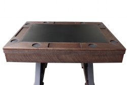 "The Weathered" 3 in 1 - Rectangular SLATE Bumper Pool, Card & Dining Table in Black Oak by Berner Billiards<BR>FREE SHIPPING