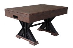 "The Weathered" 3 in 1 - Rectangular SLATE Bumper Pool, Card & Dining Table in Black Oak by Berner Billiards<BR>FREE SHIPPING