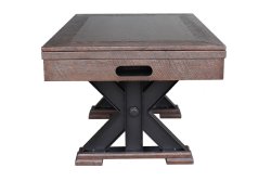 "The Weathered" 3 in 1 - Rectangular SLATE Bumper Pool, Card & Dining Table in Black Oak by Berner Billiards<BR>FREE SHIPPING