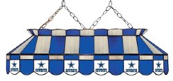 Dallas Cowboys 40" Rectangular Stained Glass Shade