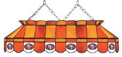 San Francisco 49rs 40" Rectangular Stained Glass Shade