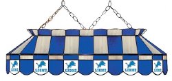 Detroit Lions 40" Rectangular Stained Glass Shade