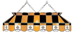 New Orleans Saints 40" Rectangular Stained Glass Shade