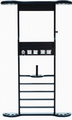 Deluxe 8 Cue Wall Rack in Black