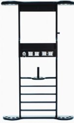 Deluxe 8 Cue Wall Rack in Black