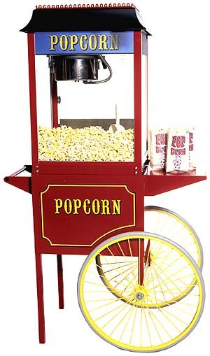 6 oz Antique Style 1911 Popcorn Machine with Medium Cart by Paragon