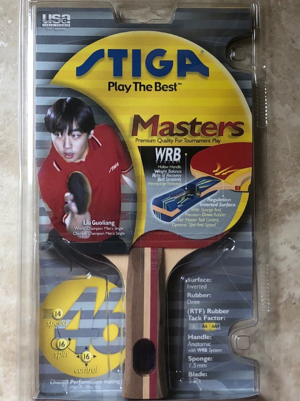 SKU T6932 USATT STIGA MASTERS RACQUET for TABLE TENNIS PING PONG PADDLE 