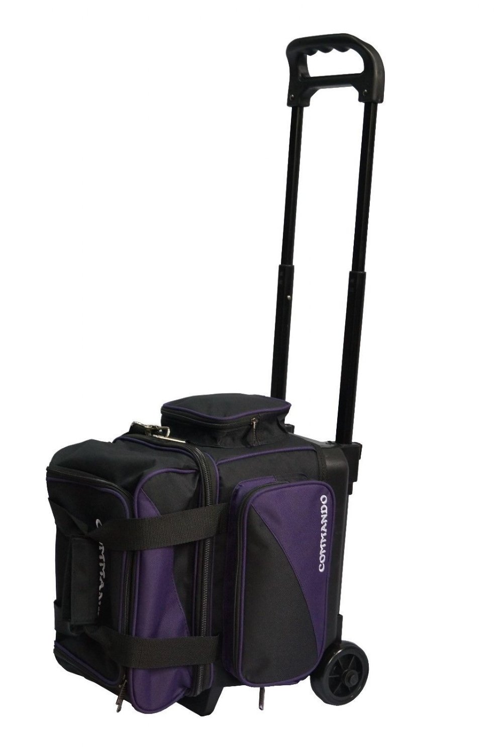 The Commando 1 Ball Single Roller Bowling Ball Bag in Purple amp Black