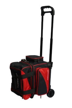 The Commando 1 Ball / Single Roller Bowling Bag in Red & Black<BR>FREE SHIPPING