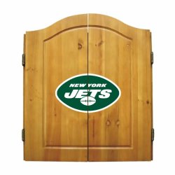 New York Jets Dartboard, Darts & Cabinet Set