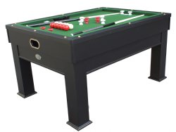 "The Weston" 3 in 1 - Rectangular SLATE Bumper Pool, Card & Dining Table in Black by Berner Billiards<BR>FREE SHIPPING