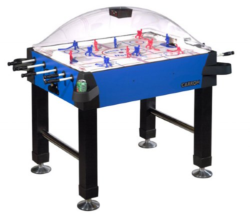 Carrom Hand Painted Blue Long Stick Dome Bubble Hockey Table Man Free Shipping 