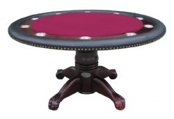 60" Round Poker Table in Mahogany by Berner Billiards