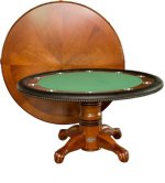 60" Round Poker Table w/ Dining Top in Walnut by Berner Billiards<br>FLOOR MODEL - FL ONLY