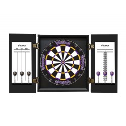 Minnesota Vikings Fan's Choice Dartboard, Dart & Cabinet Set in Black<BR>FREE SHIPPING