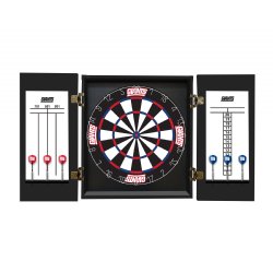 New York Giants Fan's Choice Dartboard, Dart & Cabinet Set in Black<BR>FREE SHIPPING