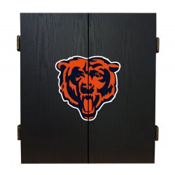 Chicago Bears Fan's Choice Dartboard, Dart & Cabinet Set in Black<BR>FREE SHIPPING