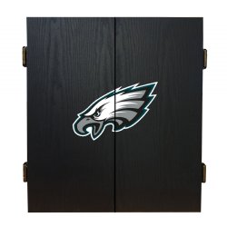 Philadelphia Eagles Fan's Choice Dartboard, Dart & Cabinet Set in Black<BR>FREE SHIPPING