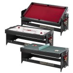 Pockey 3 in 1 Pool, Air Hockey & Ping Pong Table with Red Cloth by FatCat <BR>FREE SHIPPING